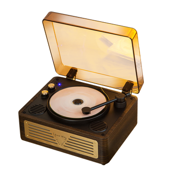 YEARS STAY时光岁月一体式CD机发烧友专辑播放器复古CD播放机唱片机桌面蓝牙音响音箱cd机胡桃木SG1999