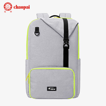 超牌羽毛球运动健身游泳双肩背包男女训练高中大学生书包浅灰色CP-384