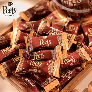 皮爷咖啡 皮爷peets 海盐太妃糖扁桃仁杏仁焦糖45颗分享装315g