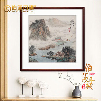 中国古美術・花卉図三尺画芯・朱軍印款・水墨彩色画・純手描き・文房・宣紙・带水印 纯手绘国画兰花作品三尺斗方中式挂画水墨画宣纸原稿字画新中式