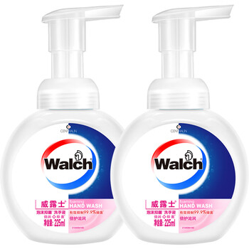 威露士泡沫洗手液抑菌杀菌消毒225ml×2 泡沫型儿童泡泡洗手液护手滋润