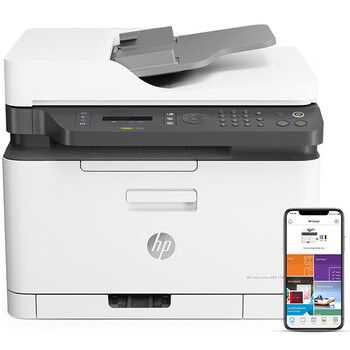 惠普（HP）179fnw A4彩色激光多功能一体机 WiFi无线网络打印复印扫描传真四合一 自动进稿器