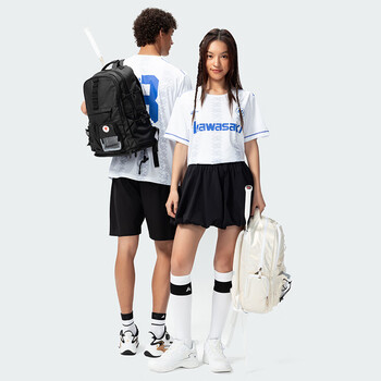 川崎（KAWASAKI）羽毛球包大容量双肩包专业运动背包独立鞋仓C8245 幻彩白