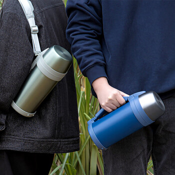 膳魔师（THERMOS）保温壶304钢1.4L大容量家用户外水壶热水瓶暖水壶TCDH-1406-NVY