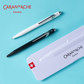 凯兰帝（CARAN  d'ACHE）卡达瑞士849圆珠笔宝珠笔黑色油性签字笔男女生学生用练字礼物送老师定制高档  黑色