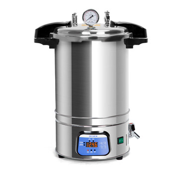 力辰（LICHEN）高压灭菌器 24L数显加厚款防干烧带安全阀灭菌锅高压蒸汽菌立式反压式 LHS-24B