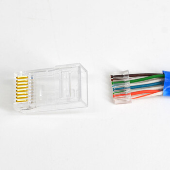 礼嘉 LJ-S623 六类二件式水晶头 千兆网线RJ45非屏蔽网络连接插头 Cat6分体式8P8C50U 镀金抗氧化 30个/包