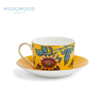 Wedgwood威基伍德漫游美境黄色绮想杯碟组
