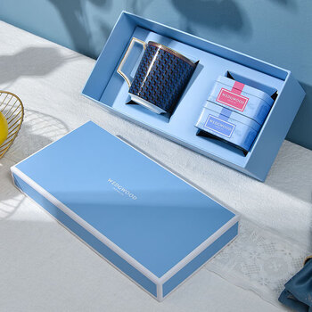 Wedgwood威基伍德拜占庭马克杯+随身包茶罐套盒