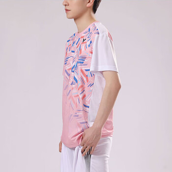 VICTOR威克多胜利羽毛球服透气快干男款T恤 T-25001TD  粉色 L 