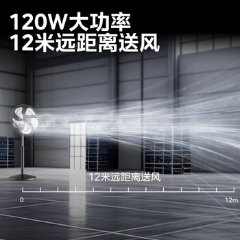 美的（Midea）工业电风扇立式大风量金属扇叶强力商用节能交流定频电扇家用20吋大头扇客厅卧室落地扇 FS45-23A