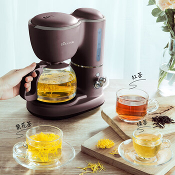 小熊 咖啡机【浓度可调】美式家用600ml滴漏式小型迷你煮茶器泡茶壶煮咖啡壶KFJ-A06Q1 +送厨房湿巾*1