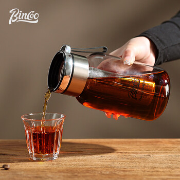 Bincoo玻璃冷萃杯冷泡壶咖啡杯冷泡瓶水杯子家用便携带滤网冰美式