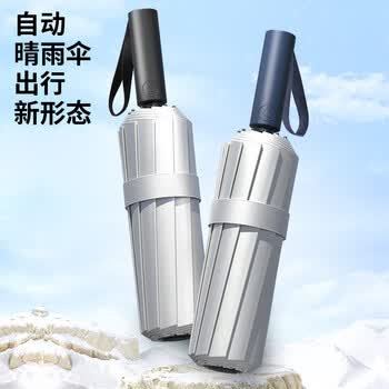 雨航（YUHANG）防晒伞雨伞京东自营自动大号银胶晴雨两用藏蓝