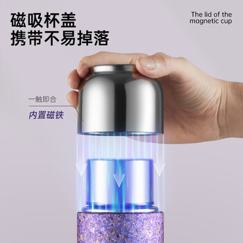 炊大皇纯钛保温杯高档商务礼品焖茶杯茶水分离水杯钛杯460ml（瀚海蓝）