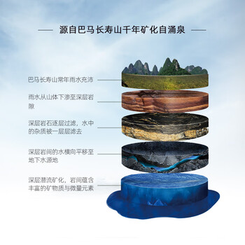 LONGLIFE天然弱碱性矿泉水整箱世界长寿乡巴马水锶型矿泉水318ml12瓶整件