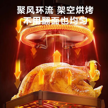 苏泊尔空气炸锅电炸锅烘焙烧烤6L容量多功能炸锅不用反面可视窗口 KJ50D63 5L