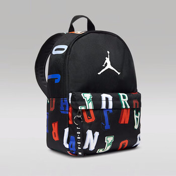 Jordan男女乔丹 聚酯纤维 书包背包 字母印花 双肩包DV5304-016黑 均码