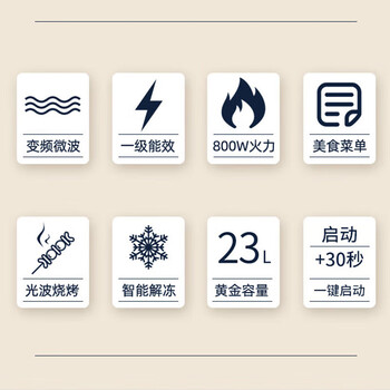 格兰仕（Galanz）23升家用变频微波炉 智能解冻光波炉 微烤一体机一级能效GF3V