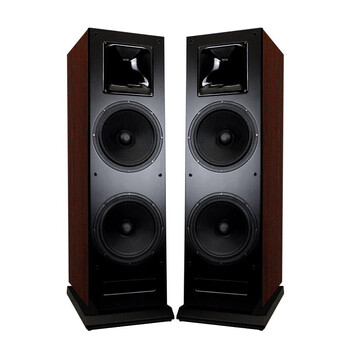 木质三分频发烧级hifi音箱家用音响落地高保真无源对箱栀司 红褐色