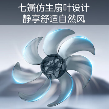 美的（Midea）电风扇 家用卧室七叶落地扇高度可调节能 立式摇头风扇 FSA40SXB