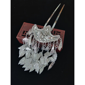 龙船节苗族绣花新款苗族侗族少数民族风合金发饰苗银头饰新娘流苏簪子