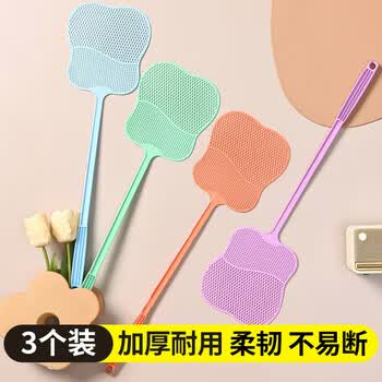 巢极佳品苍蝇拍熟胶不易打烂手动加长柄大号灭蝇驱蟑螂拍蚊子神器