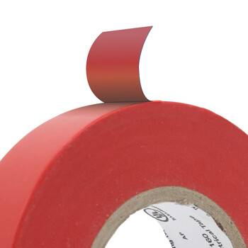 3M电工绝缘胶带汽修线束胶带家装无铅耐磨防潮 红色 十卷装 150#