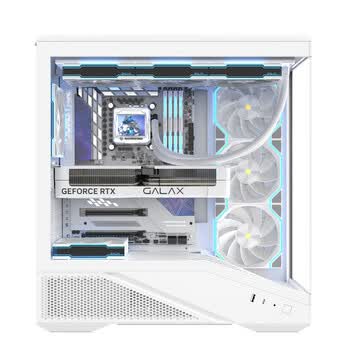 影驰金属大师暗卫游戏电脑台式机箱白色（ATX/支持360水冷/海景房/快拆/TYPE-C/零件盒/理线带）
