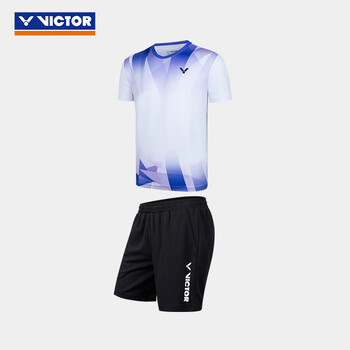 威克多（VICTOR）25年春夏新款羽毛球服套装时尚吸汗透气T恤短裤男女中性款TR50024