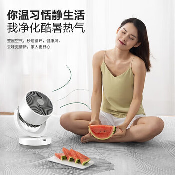艾美特（AIRMATE）空气循环扇桌面台式小风扇家用电风扇遥控摇头电扇 CA15-R27