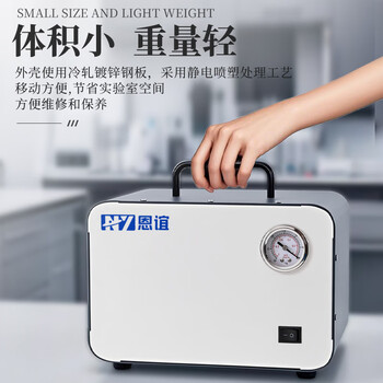 恩谊 无油隔膜真空泵实验室正负压便携减压抽气泵 SCJ-15T【15升调压型】