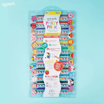 蒙玛特卡通铅笔彩铅儿童可爱铅笔带大头橡皮幼儿园小奖品出游24支VMMKC0196文具礼盒女孩生日礼物