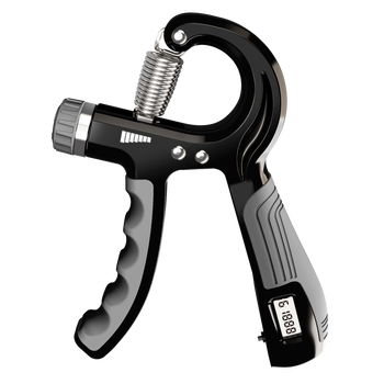 京东京造 计数握力器 臂力训练 可调节手指康复锻炼 健身器材5-80 黑灰色