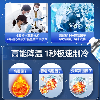 YNK·UNIORAM清凉降温喷雾夏季防暑军训大学生必备用品套装冰凉神器衣服冷感剂