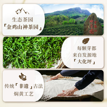 霍山黄茶黄茶大化坪金鸡山霍山黄芽特一级100克2025年雨前盒装