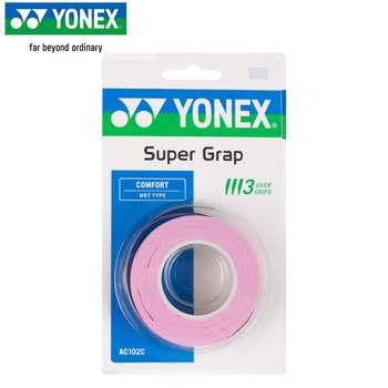 YONEX尤尼克斯羽毛球手胶运动吸汗带握把胶AC-102C-128法国红三条装 YONEX尤尼克斯羽毛球手胶运动吸汗带握把胶AC-102C-128法国红三条装