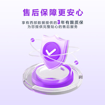 西部数据（WD）2TB 监控级机械硬盘 WD Purple 西数紫盘 SATA 64MB CMR垂直 录像机硬盘 3.5英寸WD23PURZ