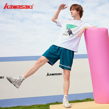 kawasaki川崎羽毛球服男女款圆领T恤运动休闲透气文化衫B3928白色 2XL kawasaki川崎羽毛球服男女款圆领T恤运动休闲透气文化衫B3928白色 2XL