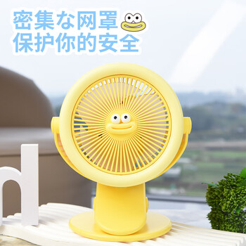 欧利文小风扇桌面家用床上用手持USB充电低音三档带底座便携迷你大风力婴儿风扇厕所办公室宿舍风宝 紫色