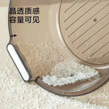 京东京造巨厚实中号双耳盆 透明加厚塑料盆脸盆泡脚盆洗衣盆洗漱盆