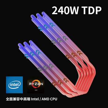 ApexgamingV6BG 单塔六热管/智能数显温控散热器  双平台兼容 神光同步支持 12/13 代酷睿 主推商品