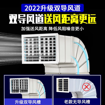普林勒仕工业冷风机水空调环保水商用大面积降温挂外墙定速1.5kw/220v 基础款【10cm水帘/一体轴塑扇叶】
