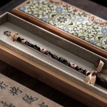 问心堂景泰蓝狼毫毛笔螺钿精品礼盒书法楷书行书高档 送礼礼物套装 景泰蓝【星耀黑】