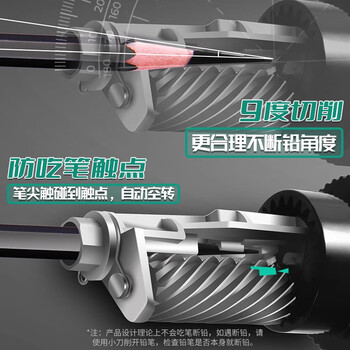 大V削笔器美术生专用V5V6素描速写削笔刀削笔机铅笔炭笔转笔刀手摇削笔器翡翠绿+速写刀架