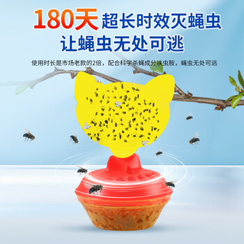 锐本果蝇诱捕器1个装灭蝇神器粘蝇板果蝇小飞虫诱捕器苍蝇粘捕诱饵
