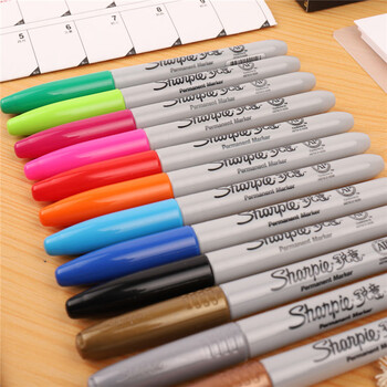 锐意（Sharpie）细头马克笔油性防水防褪色速干耐用记号笔商务办公标记美国原装进口红色单支装美术写生水彩笔美育