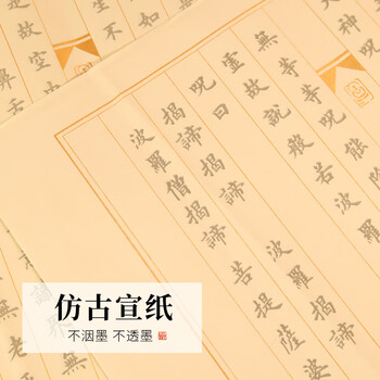 梅林笔庄心经抄经本毛笔字帖小楷静心写般若波罗蜜佛经描红初学毛笔书法入门临摹软笔手抄练习纸仿古心经