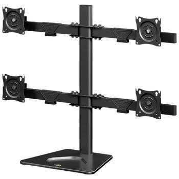 KALOC显示器支架 显示器增高架底座通用款支架上四屏支架可调节高度免打孔支架单屏幕液晶显示器支架