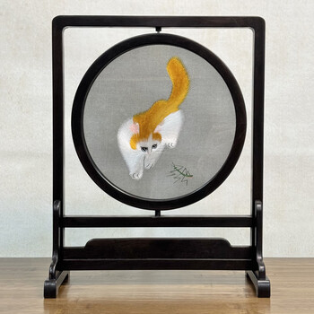 苏绣双面绣猫价格报价行情- 京东